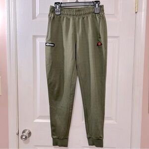 Ellesse Joggers Sweatpants Men's Size Small Green Olive Drawstring Elastic Waist